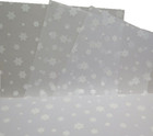 10 x A4 100gsm Printed Translucent Vellum Paper -  White Snowflakes AM519