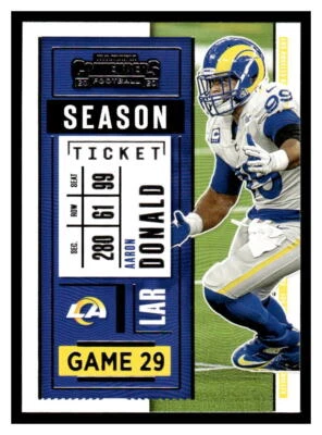 2020 Panini Contenders  #53 Aaron Donald - Los Angeles Rams - Image 1 of 2