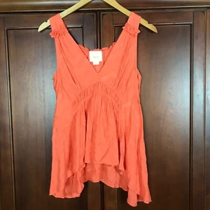 Maeve Orange Loose Tank Top Women Size XS Bohemian - Picture 1 of 6