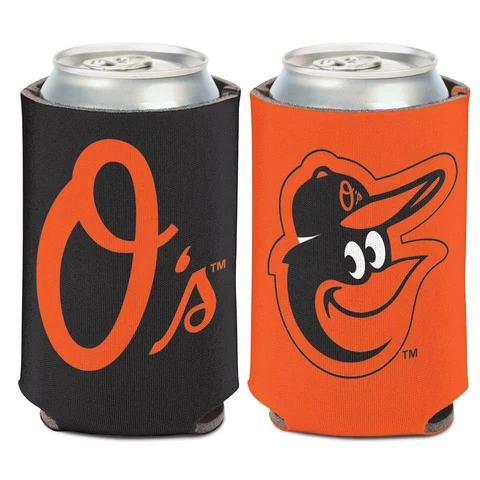 Baltimore Orioles 12oz Two Sided Can Cooler [NEW] MLB Coozie Koozie Beer Drink Cover