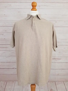 Antartex Herren Beige Kurzarm Button Down 100% Baumwolle Poloshirt Oberteil Größe M - Bild 1 von 7