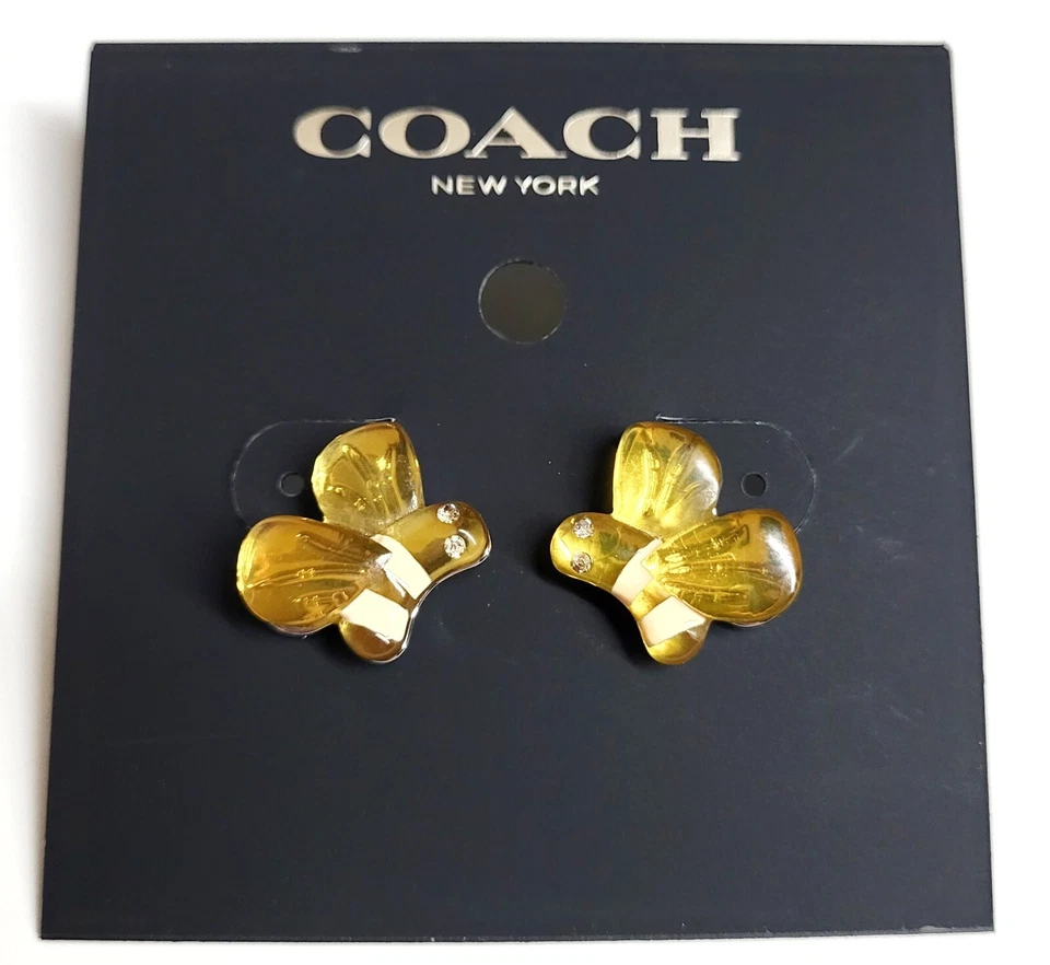 *Coach* Bumble Bee Stud Earrings CI880 With Tags