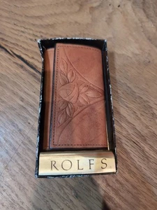 Portachiavi vintage Rolfs portachiavi marrone tortora vera pelle di mucca - Foto 1 di 6