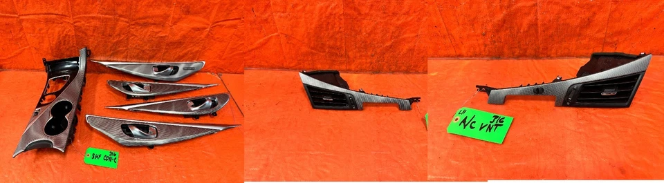 14-20 INFINITI Q50 FIBRA DE CARBONO INTERIOR MOLDURA PORTAVASOS PANEL PUERTA VENTILACIONES AC Foto 1 de 4