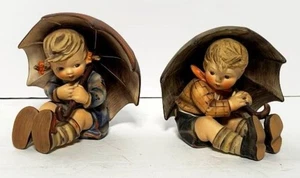 HUMMEL 5" PARAGUAS NIÑO 182/0 A 5" Y PARAGUAS NIÑA 152/0 B grabado con Goebel 1957 - Imagen 1 de 4
