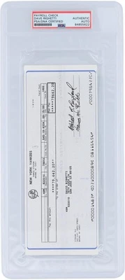 Dave Righetti New York Yankees Signed Check September 15, 1989 - PSA 84855622 - Image 1 of 2