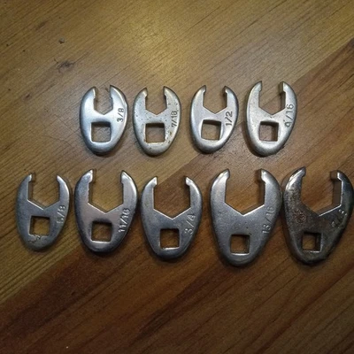 Unbranded 3/8" Drive Crowsfoot Wrench Set  3/8" to 7/8” 9pc - Image 1 of 4