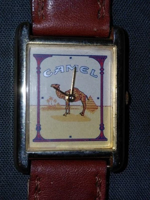 Reloj Vintage Años 90 Cuero Marrón Camel Tono Dorado Herrajes Unisex Foto 1 de 4