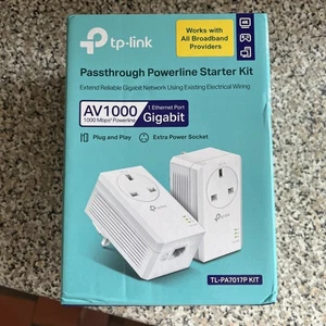 1 x tp-link Passthrough Powerline Starter Kit Brand New. ONLY ONE - Zdjęcie 1 z 5