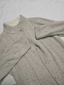 Carbon2Cobalt Pullover Herren XL Beige Knopfleiste Wollmischung Sherpa Kragen Cardigan - Bild 1 von 8