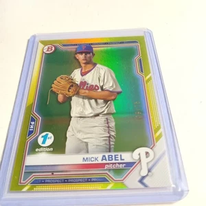#/75 GOLD 2021 Bowman Draft Chrome Mick Abel Refractor #BDC-72 SSP RARE - Bild 1 von 2