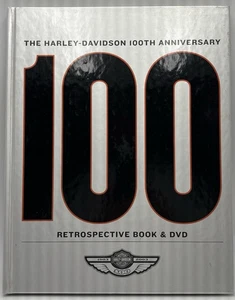 The Harley Davidson 100th Anniversary Retrospective Hard Cover Book & DVD. - Picture 1 of 3