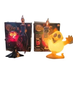 Trendmasters HallowScream Bat & Jack O Lantern Pumpkin Halloween Candelabra Lot - Picture 1 of 13