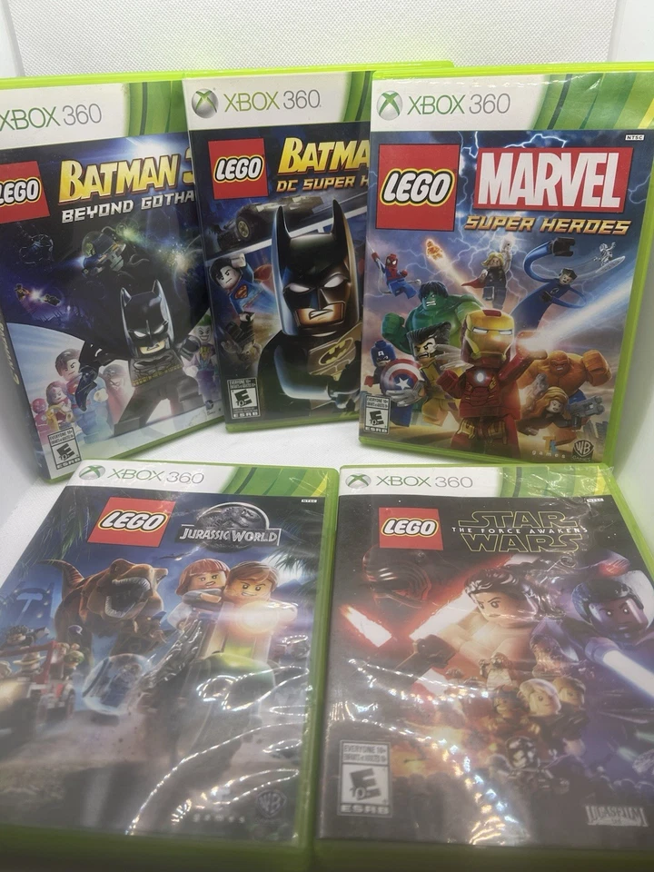 Lego Games Bundle XBOX 360 Star Wars, Jurassic Park, Marvel, Batman Completo Foto 1 de 4
