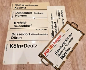 Placa de tren de metal + 7 señales de plástico Múnich Königssee Düsseldorf Hamburgo - Imagen 1 de 13