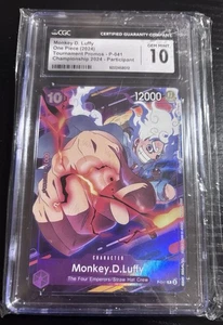 Monkey.D.Luffy (CS 2024 Participation) P-041 CGC GEM MINT  10 - Picture 1 of 3