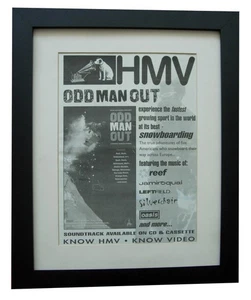 ODD MAN OUT+SNOWBOARDING+MOVIE+POSTER+AD+FRAMED ORIGINAL 1995+FAST WORLD SHIP - Imagen 1 de 8