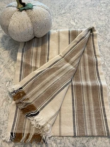 Threshold Natural Light Beige Browns Linen Blend 60x120” Rectangular Tablecloth - Picture 1 of 8