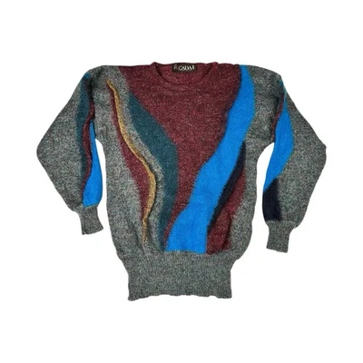Suéter tejido abstracto vintage Escada Mohair para mujer mediano multicolor años 80 Foto 1 de 4