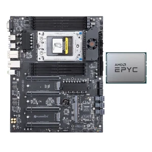 AMD EPYC 7443 24C/48T 2,85GHz+H12D-8D AMD EPYC 7003 DDR4 Mainboard BMC IPMI2.0 - Bild 1 von 6