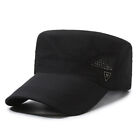 Men Flat Hat Cadet Army Hat Sun Visor Cap Multi Pure Color Classic Simple Soft -