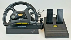 Mad Catz Dual Force Racing Wheel And Pedals For PlayStation 1 - Picture 1 of 4