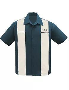 Steady Clothing Classic Cruising Rockabilly Button Down Bowling Shirt ST35300 - Picture 1 of 3