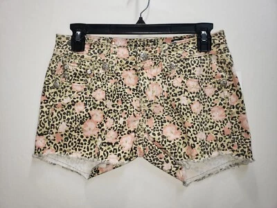 Miss Me Shorts Womens 26 Stretch Floral Leopard Print Cutoff JP6182H NEW - Image 1 of 4