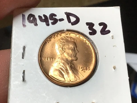 1945-D BU PENNY LINCOLN WHEAT CENT (Higher Grade), 1 coin Cover