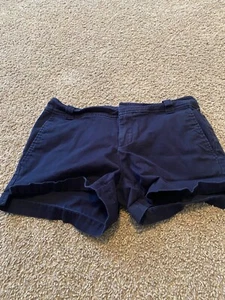 New York and Company Womens Blue Mid Rise Chino Shorts Size 0 - Picture 1 of 6