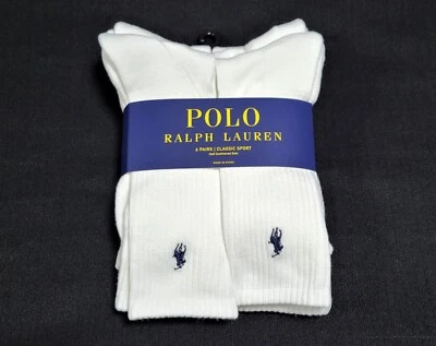 Носки короткие мужские Polo Ralph Lauren 6 пар классические спортивные мягкие размер 6-12,5 - Изображение 1 из 4