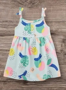 Carters Baby Girls Tropical Print Sundress Dress Size 18 Months NWT - Picture 1 of 1