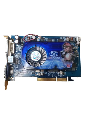 SAPPHIRE HD 2600 PRO 512Mb DDR2 AGP VGA DVI-I video card 188-04E52-002SA - Image 1 of 4