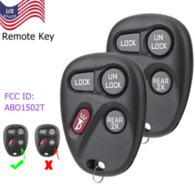 2 For 1996 1997 1998 1999 2000 2001 2002 Chevrolet Camaro Remote Control Key Fob - Image 1 of 4