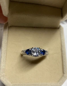 Elegant Simulated diamond ring size 7 - Picture 1 of 4