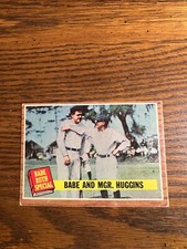 1962 TOPPS BASEBALL CARD #137 BABE RUTH & MGR HUGGINS EX+/EXMT!!!!!!!!!