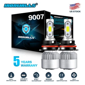 For FORD Crown Victoria 1998-2011 9007 HB5 6000K LED Headlight Bulbs Hi/Lo Beam - Bild 1 von 12
