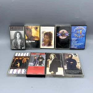 BUNDLE Lot 9 Vintage Cassette Tapes Little Texas, Kenny G, Michael Bolton, Dan - Picture 1 of 5