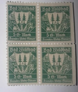 4er Block. Bad Wildbad Deutsche Lokalmarken  - Bild 1 von 2