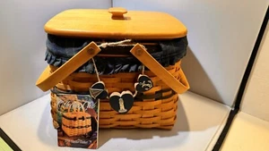 Longaberger CC 1998 Harbor Basket w/ Lid , Liner, Protector and Tie On - Picture 1 of 12