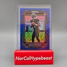 2022 Panini Prizm Football Desmond Ridder RC #302 Blue Shimmer FOTL /25 Rookie