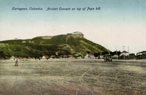 Postal Colombia, CARTAGENA, Antiguo Convento en la Cima de la Colina Popa (1910) (1) - Imagen 1 de 2