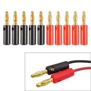4 mm vergoldet Audio Lautsprecher Draht Kabel Schrauben Bananenstecker Stecker Adapter - Bild 1 von 13