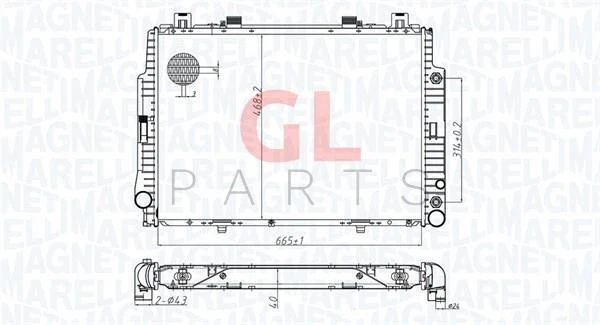 Pour MERCEDES BENZ S W140 1991-1998 Radiateur Refroidissement Du Moteur - Photo 1/1