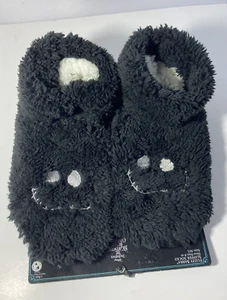 NWT Disney The Nightmare Before Christmas Fuzzy Babba Slipper Socks M/L 8-10 - Picture 1 of 12
