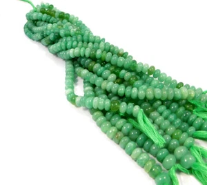 Pietre preziose avventurina verde 100% naturale perline filo rondelle 15 pollici all'ingrosso - Foto 1 di 12