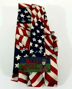 Men's Beans McGee United States Flag Tie Red White & Blue Patriotic 57" July 4th - Picture 1 of 5