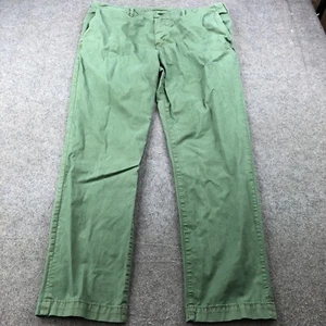 American Eagle Pants Mens 40x32 Green Chino Slim Straight Cotton Casual * - Picture 1 of 12