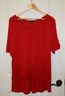 Talbots Red Ribbed Waist Tunic Top 1X