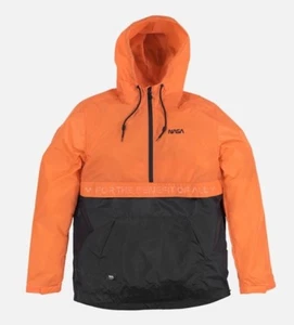 VANS x Space Voyager NASA Windbreaker Anorak Hoodie Orange Men’s SZ L New!!! - Picture 1 of 9